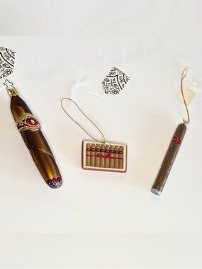 Cigar Themed Christmas Ornaments
